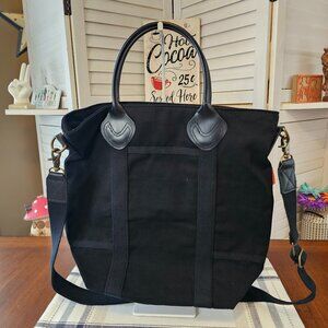 CBStation Large, Black Canvas Travel Crossbody Bag, NWOT